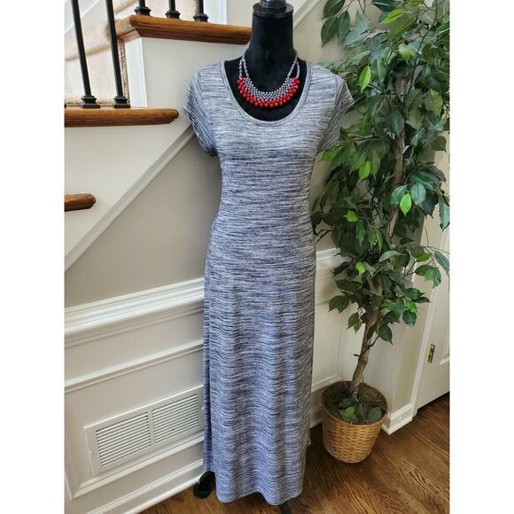 Thyme & Honey Womens Solid Cotton Round Neck Short Sleeve Long Maxi Dress Size S - Picture 11 of 13